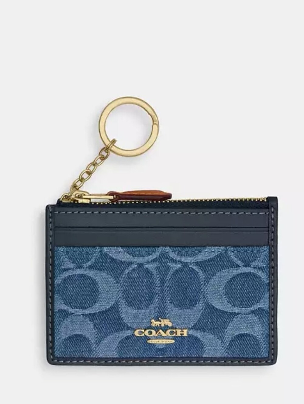 Coach Mini Skinny ID Case In Signature Denim